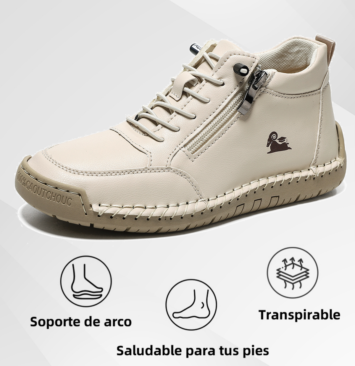 🔥 -50% DTO. | Zapatos Ergonómicos de Piel Premium 👞 Antideslizantes e Impermeables ✅Soporte Plantar, Unisex