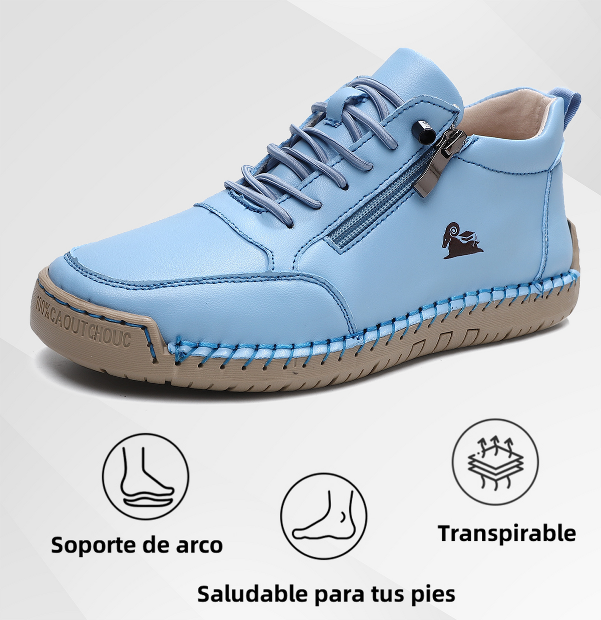 🔥 -50% DTO. | Zapatos Ergonómicos de Piel Premium 👞 Antideslizantes e Impermeables ✅Soporte Plantar, Unisex