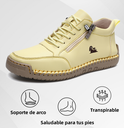 🔥 -50% DTO. | Zapatos Ergonómicos de Piel Premium 👞 Antideslizantes e Impermeables ✅Soporte Plantar, Unisex