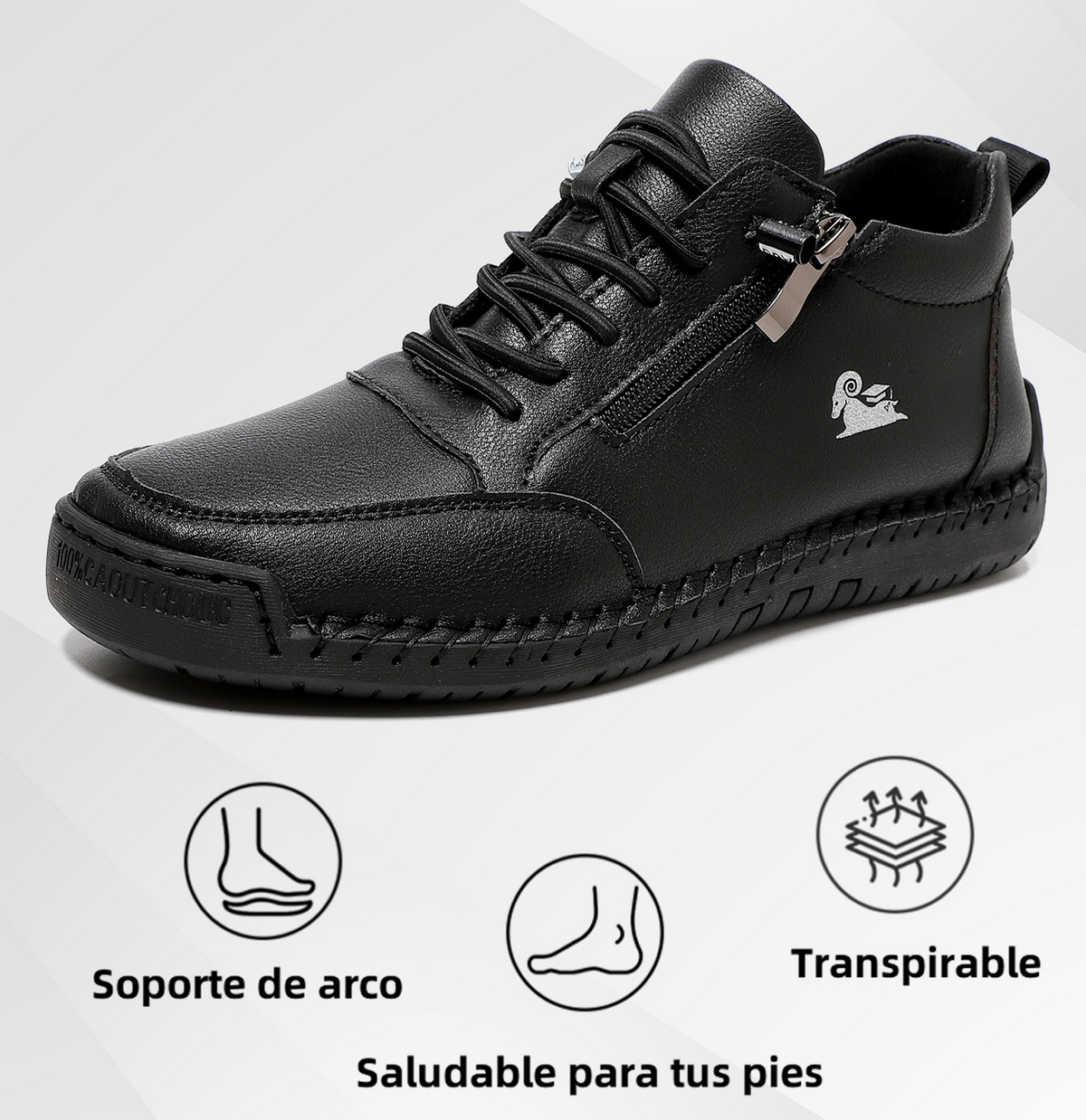 🔥 -50% DTO. | Zapatos Ergonómicos de Piel Premium 👞 Antideslizantes e Impermeables ✅Soporte Plantar, Unisex