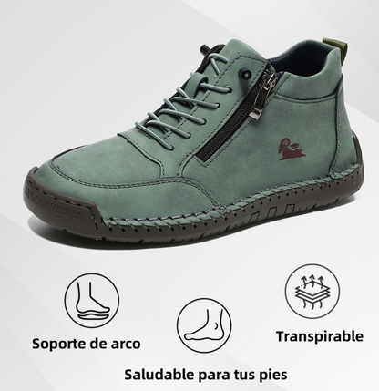 🔥 -50% DTO. | Zapatos Ergonómicos de Piel Premium 👞 Antideslizantes e Impermeables ✅Soporte Plantar, Unisex