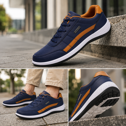 🎁 Oferta especial: 50% de descuento 🎁 Zapatos ortopédicos de cuero para hombre — Cosidos a mano 👟 Impermeables y antideslizantes ✅ Soporte para el arco del pie — Cómodos para caminar