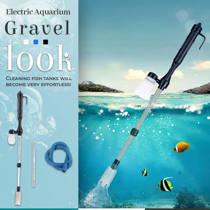 🐠Elektromos akvárium aljzattisztító - Elemmel működik, állítható hosszúságú - Minden akváriumhoz alkalmas🧹🐟