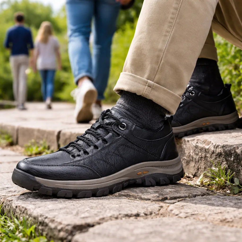 🎁Oferta por tiempo limitado: 50% de descuento🔴Zapatos de cuero genuino de alta calidad🦶Alivian el dolor de pies y la fascitis plantar - Impermeables y antideslizantes✅Disponibles en varias tallas