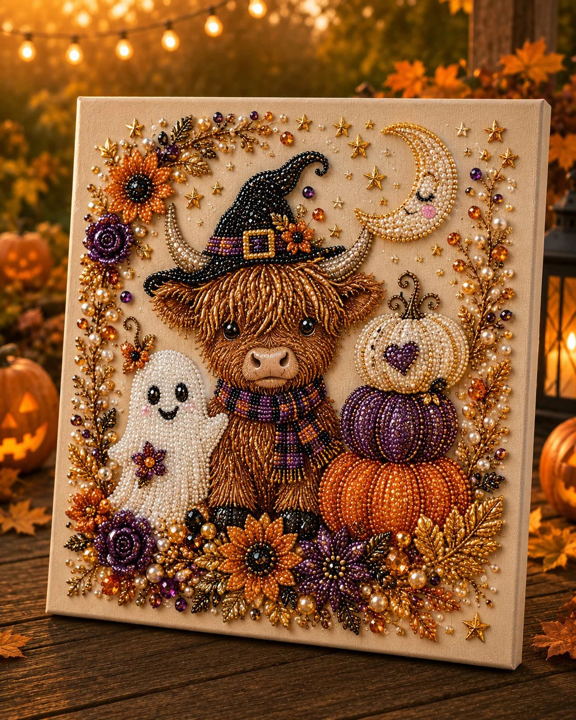 🎃 Halloween Gyöngy Mozaik DIY Készlet – Illeszd és helyezd el a gyöngyöket, festési tudás nem szükséges!