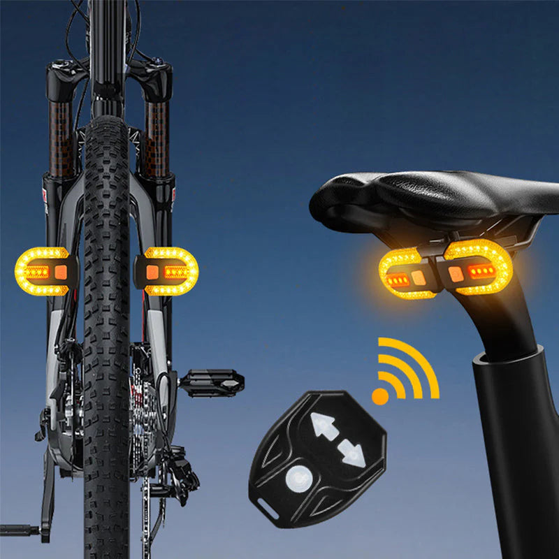 🚴 Kerékpáros Vezeték Nélküli Hátsó Lámpa 🔦 Távirányítóval, Tölthető, Vízhatálló – Biztonságos Éjszakai Kerékpározáshoz