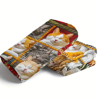 ✨Modern flanel takaró macskamintával - szuper puha és meleg takaró minden évszakra🐾