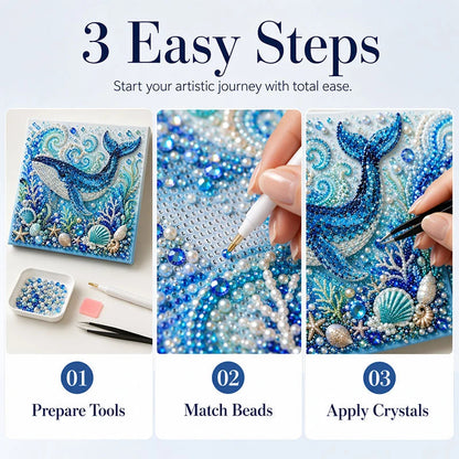 🎨 Kreatív Tengeri Élőlények DIY Gyöngykép-Festő Készlet