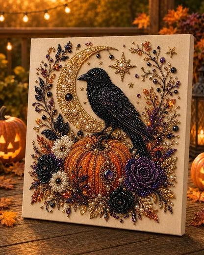 🎃 Halloween Gyöngy Mozaik DIY Készlet – Illeszd és helyezd el a gyöngyöket, festési tudás nem szükséges!