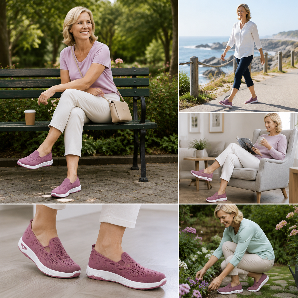 ⏰ ¡Último día! 50% de descuento 👟 Zapatos ortopédicos ergonómicos de verano | Transpirable y ligero ✅ Alivia el dolor de pies | Fácil de poner y quitar