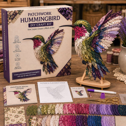 3D Patchwork Madár DIY Kézműves Készlet – Szövetből Készült Élő Madár Alkotás