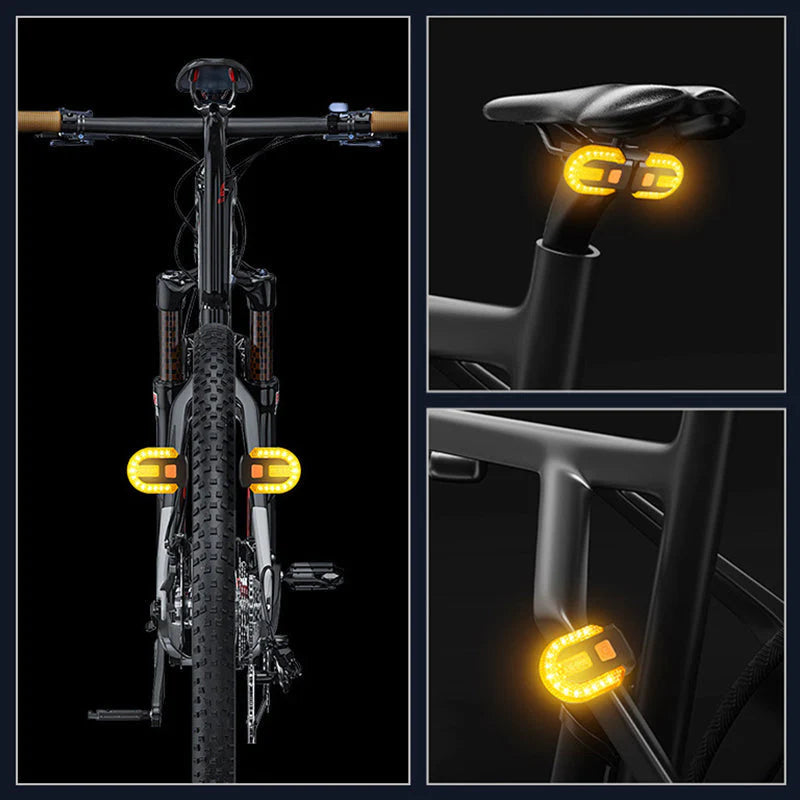 🚴 Kerékpáros Vezeték Nélküli Hátsó Lámpa 🔦 Távirányítóval, Tölthető, Vízhatálló – Biztonságos Éjszakai Kerékpározáshoz